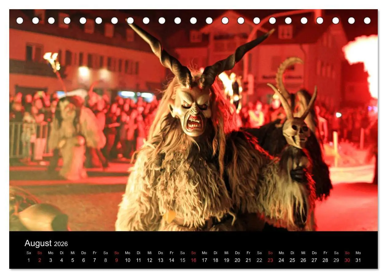 Bild: 9783516074796 | Perchten 2026 (Tischkalender 2026 DIN A5 quer), CALVENDO...