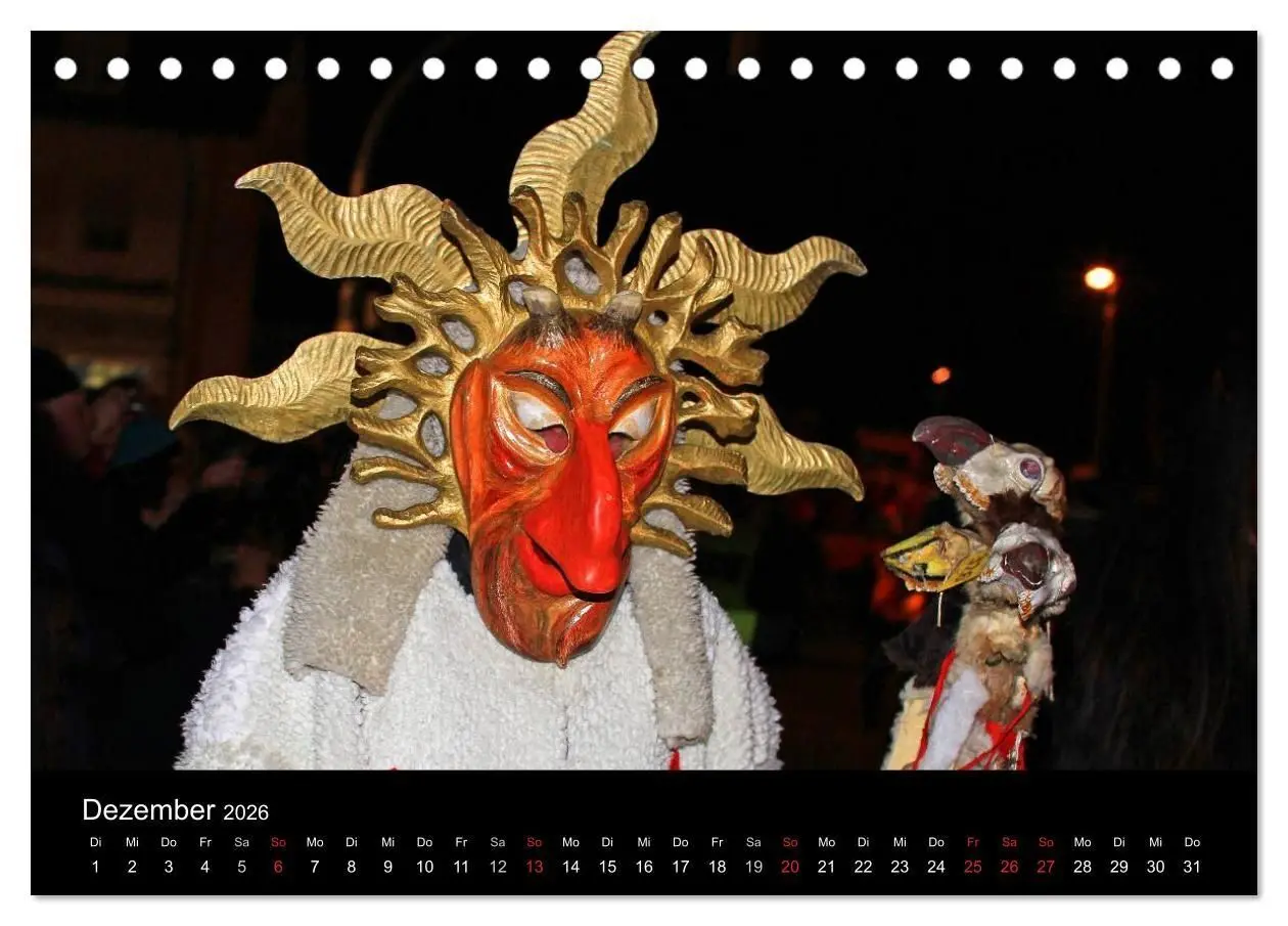 Bild: 9783516074796 | Perchten 2026 (Tischkalender 2026 DIN A5 quer), CALVENDO...