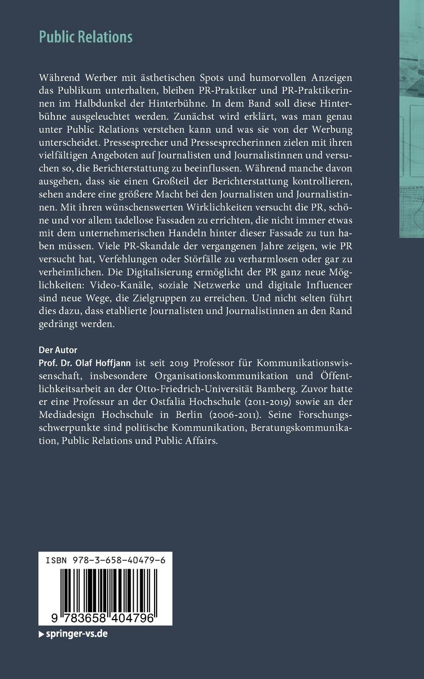 Rückseite: 9783658404796 | Public Relations | Olaf Hoffjann | Taschenbuch | vi | Deutsch | 2023
