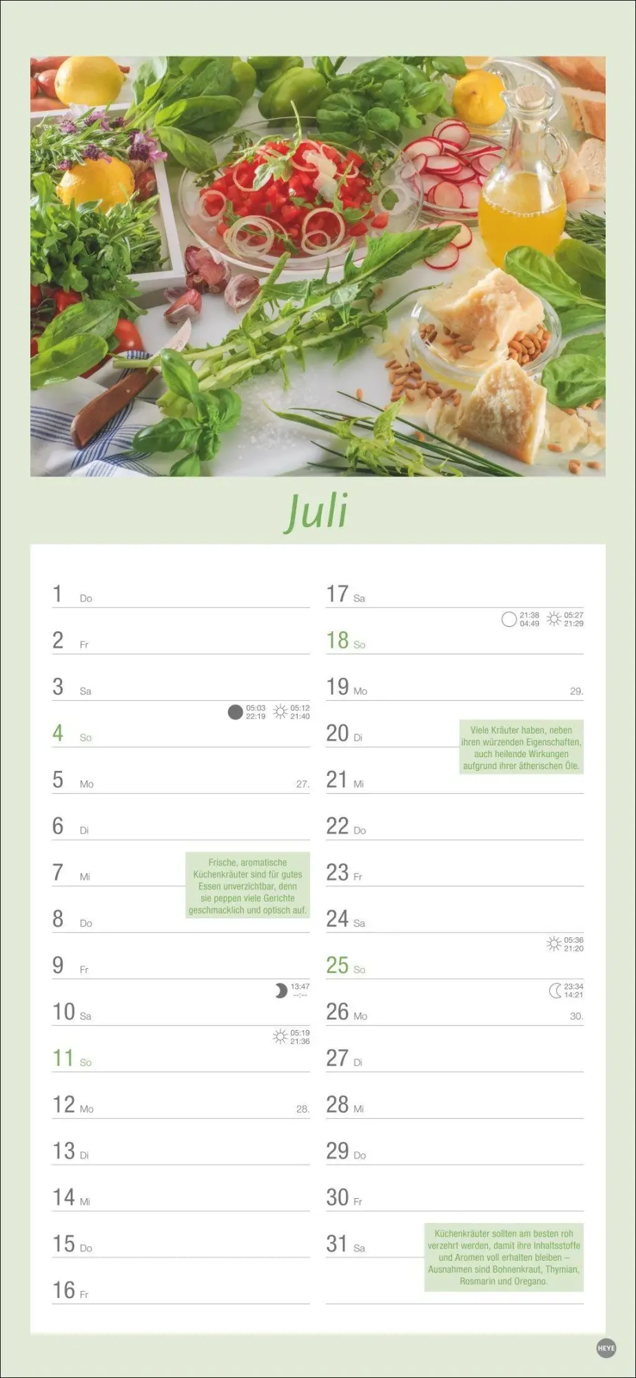 Bild: 9783756414796 | Küchenplaner 2027 | Heye | Kalender | Spiralbindung | 13 S. | Deutsch