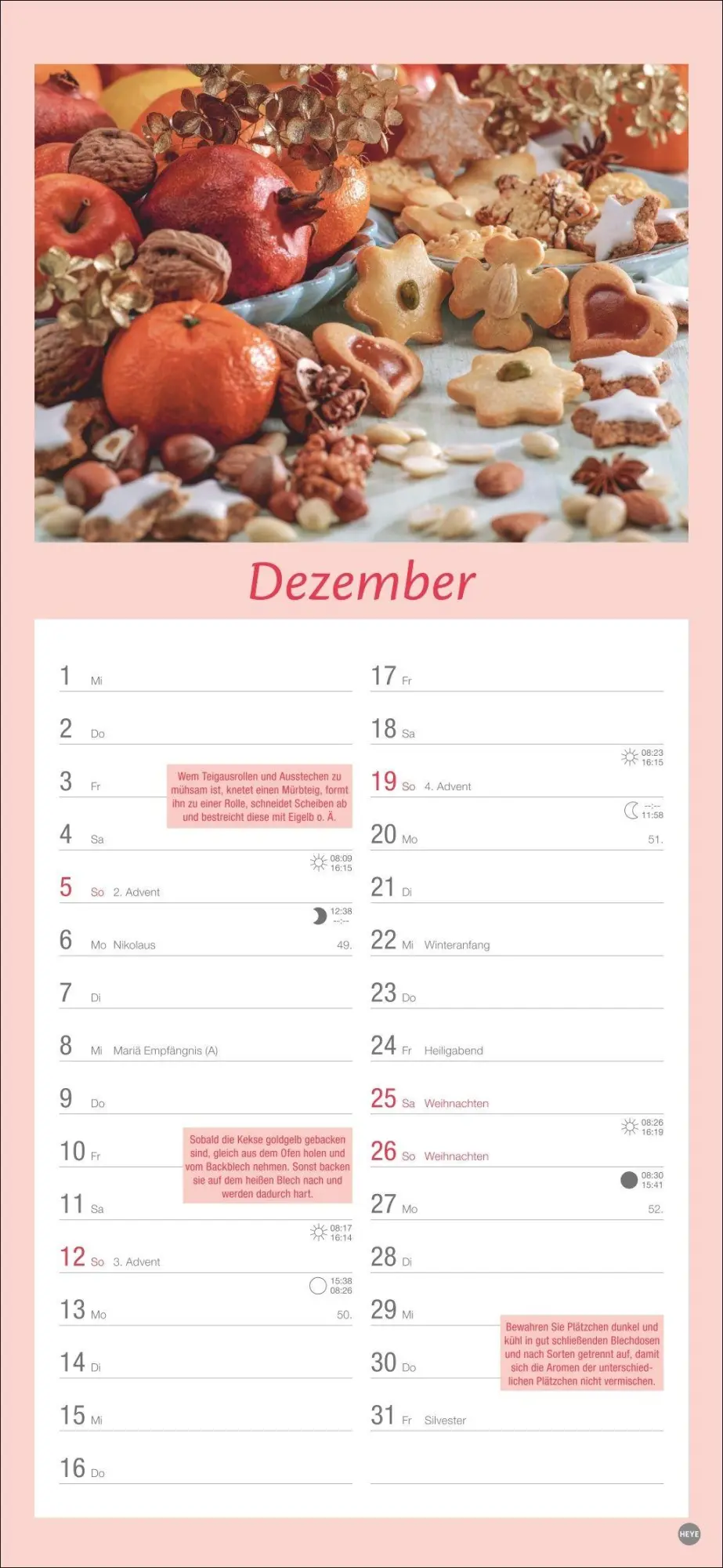 Bild: 9783756414796 | Küchenplaner 2027 | Heye | Kalender | Spiralbindung | 13 S. | Deutsch
