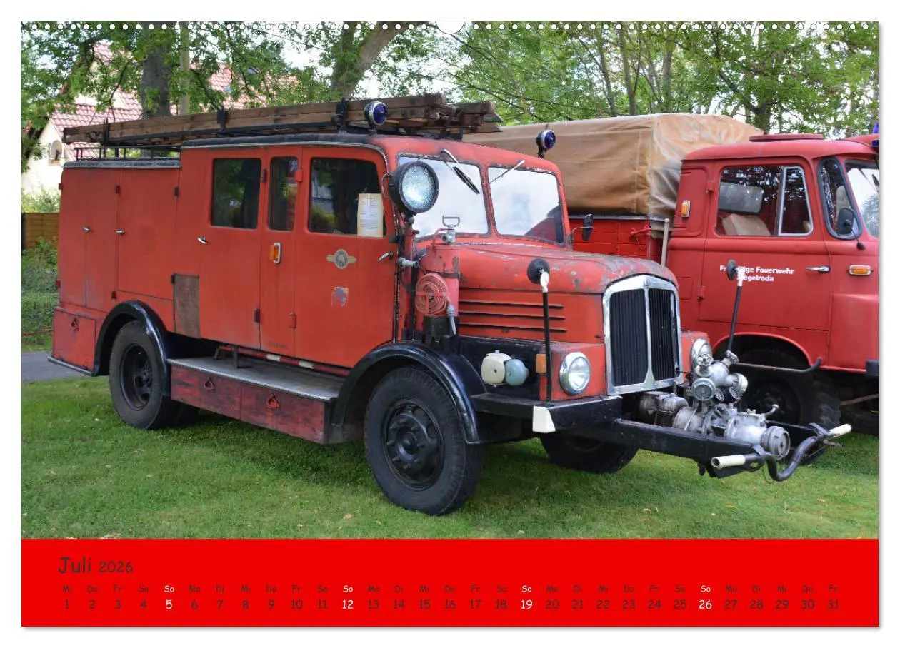 Bild: 9783457354896 | DDR Feuerwehr Klassiker (Wandkalender 2026 DIN A2 quer), CALVENDO...