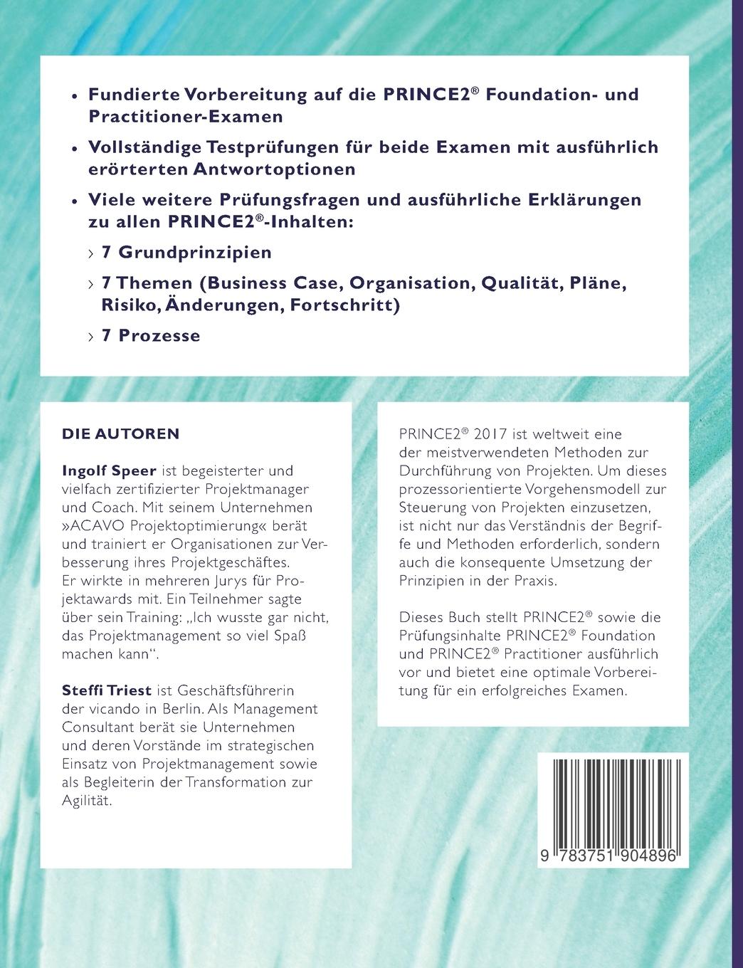 Rückseite: 9783751904896 | PRINCE2 | Leitfaden zur methodischen Prüfungsvorbereitung | Buch