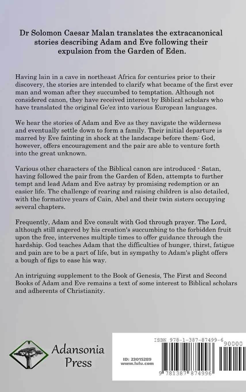Rückseite: 9781387874996 | The First and Second Books of Adam and Eve | Solomon Caesar Malan