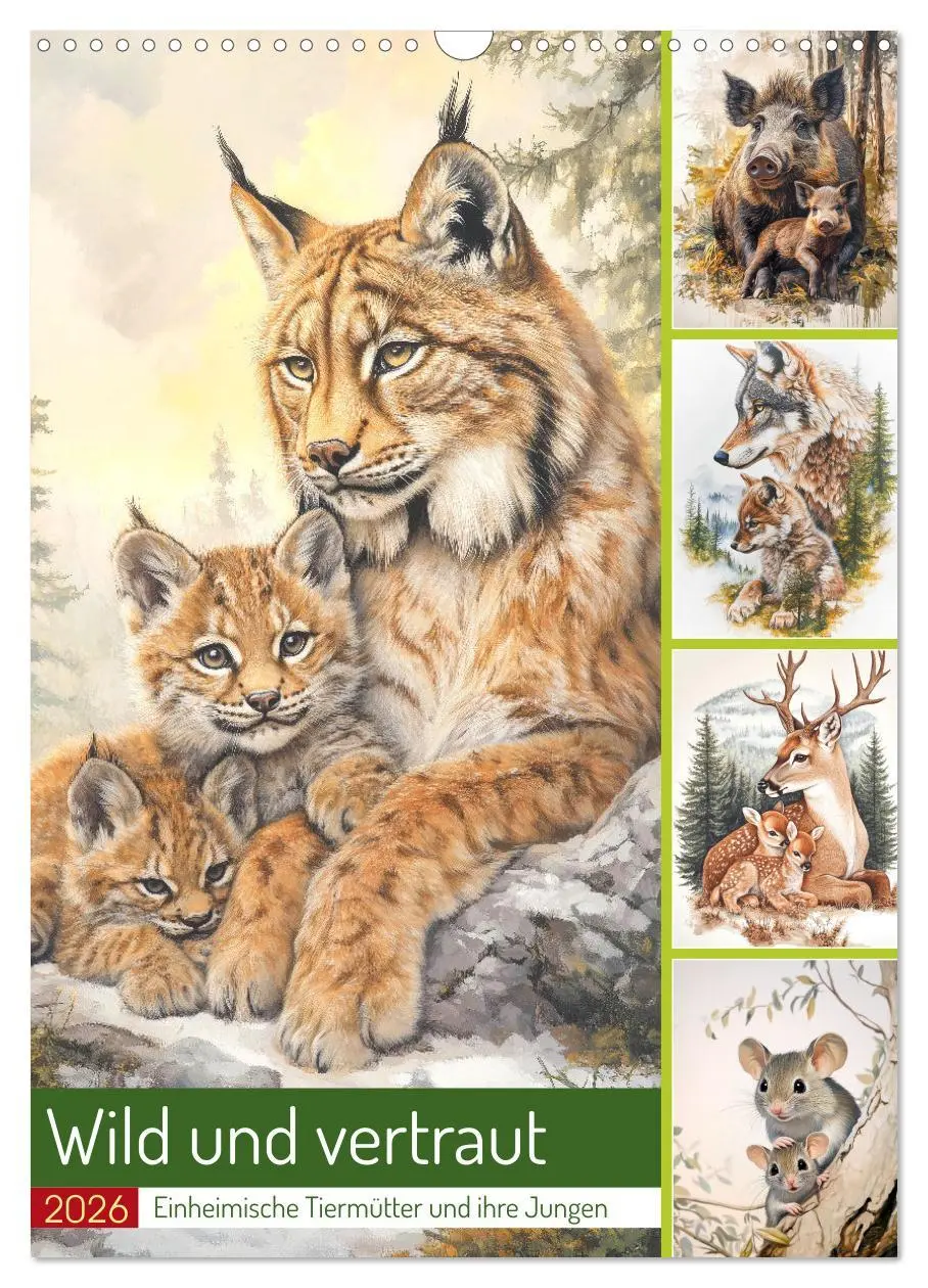 Cover: 9783457274996 | Wild und vertraut (Wandkalender 2026 DIN A3 hoch), CALVENDO...