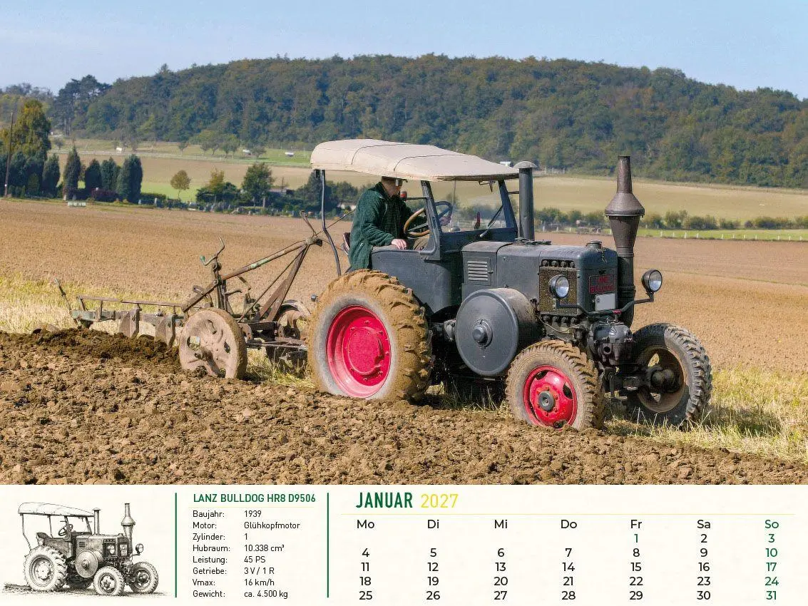 Bild: 9783948794996 | Faszination Schlepper Kalender 2027 | Alte Traktoren im Einsatz | 2027