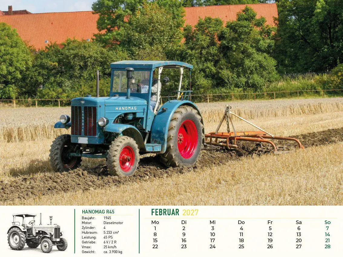 Bild: 9783948794996 | Faszination Schlepper Kalender 2027 | Alte Traktoren im Einsatz | 2027
