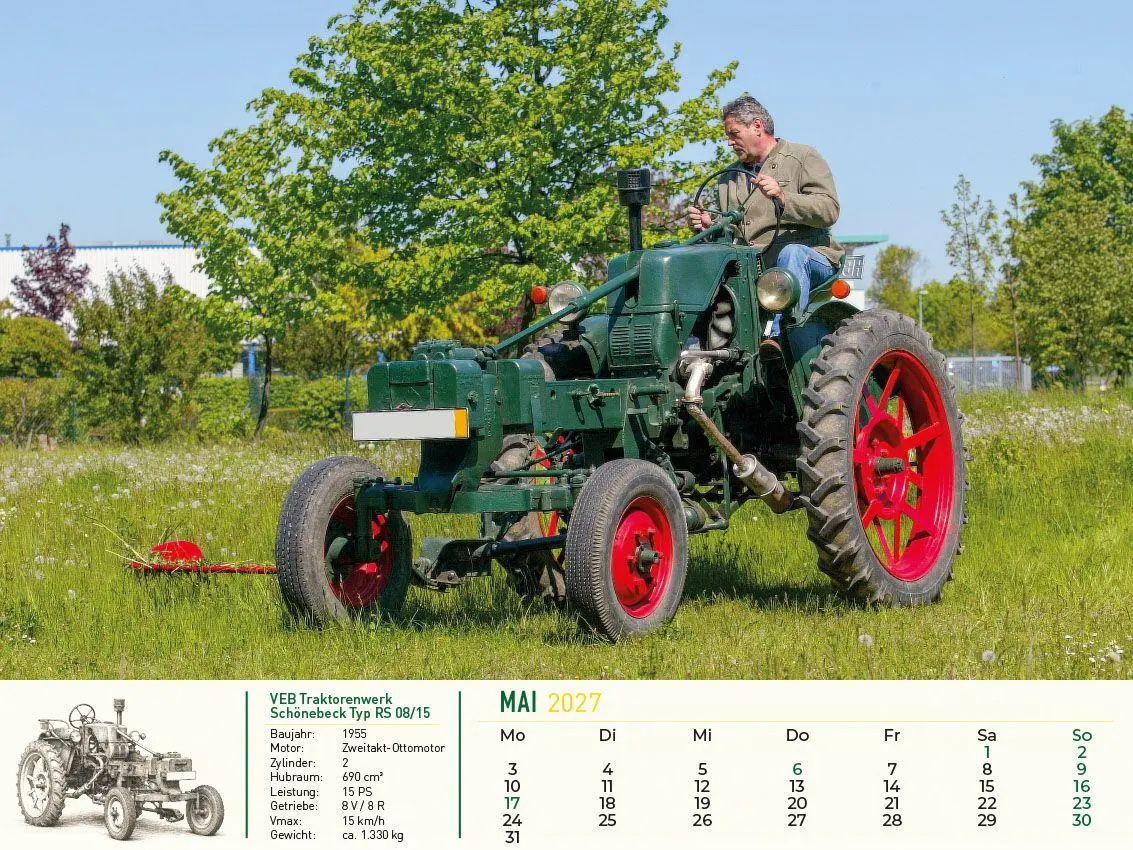 Bild: 9783948794996 | Faszination Schlepper Kalender 2027 | Alte Traktoren im Einsatz | 2027