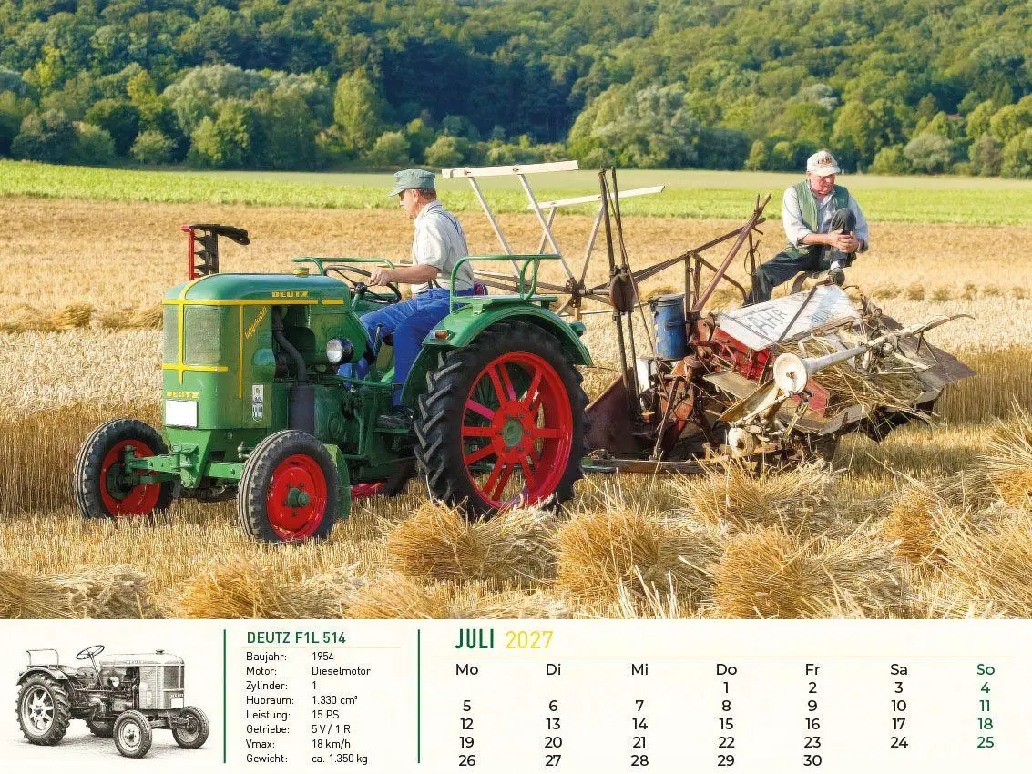 Bild: 9783948794996 | Faszination Schlepper Kalender 2027 | Alte Traktoren im Einsatz | 2027