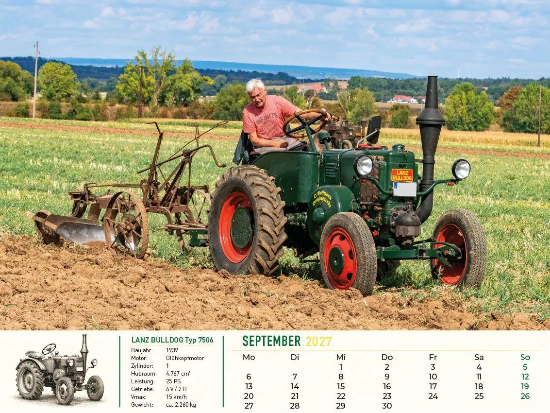 Bild: 9783948794996 | Faszination Schlepper Kalender 2027 | Alte Traktoren im Einsatz | 2027