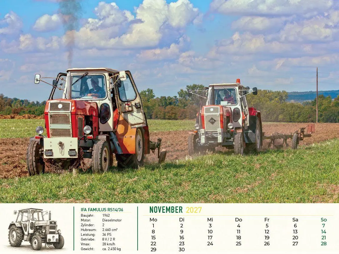 Bild: 9783948794996 | Faszination Schlepper Kalender 2027 | Alte Traktoren im Einsatz | 2027