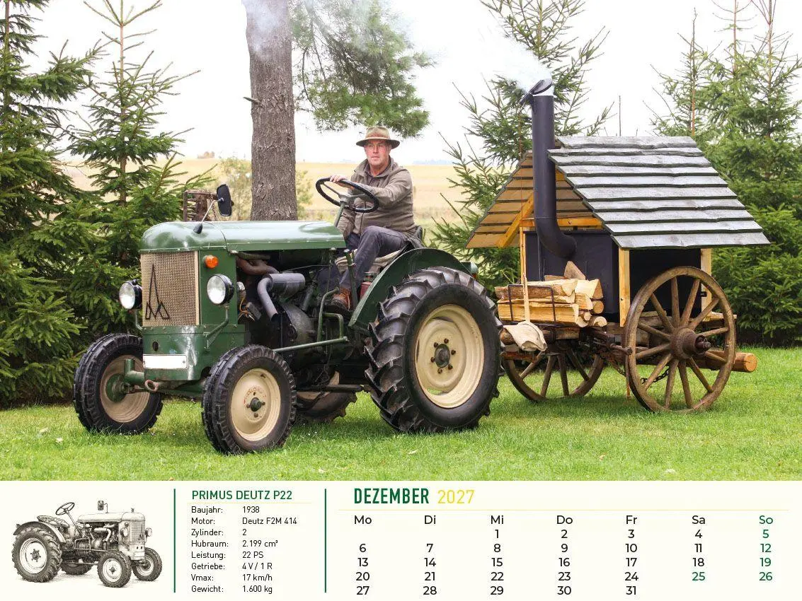 Bild: 9783948794996 | Faszination Schlepper Kalender 2027 | Alte Traktoren im Einsatz | 2027