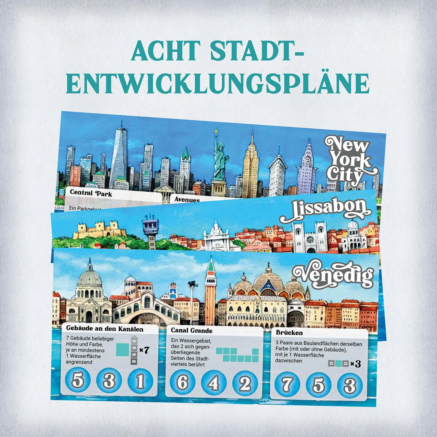Bild: 4002051685096 | Cities | Spiel | Steve Finn Phil Walker-Harding | Spiel | 685096