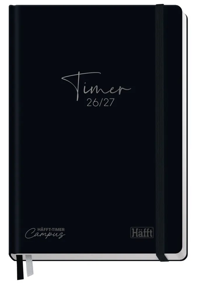 Cover: 4029357115096 | Häfft-Timer Campus 26/27 A5 - Studentenkalender EM [Black Edition]