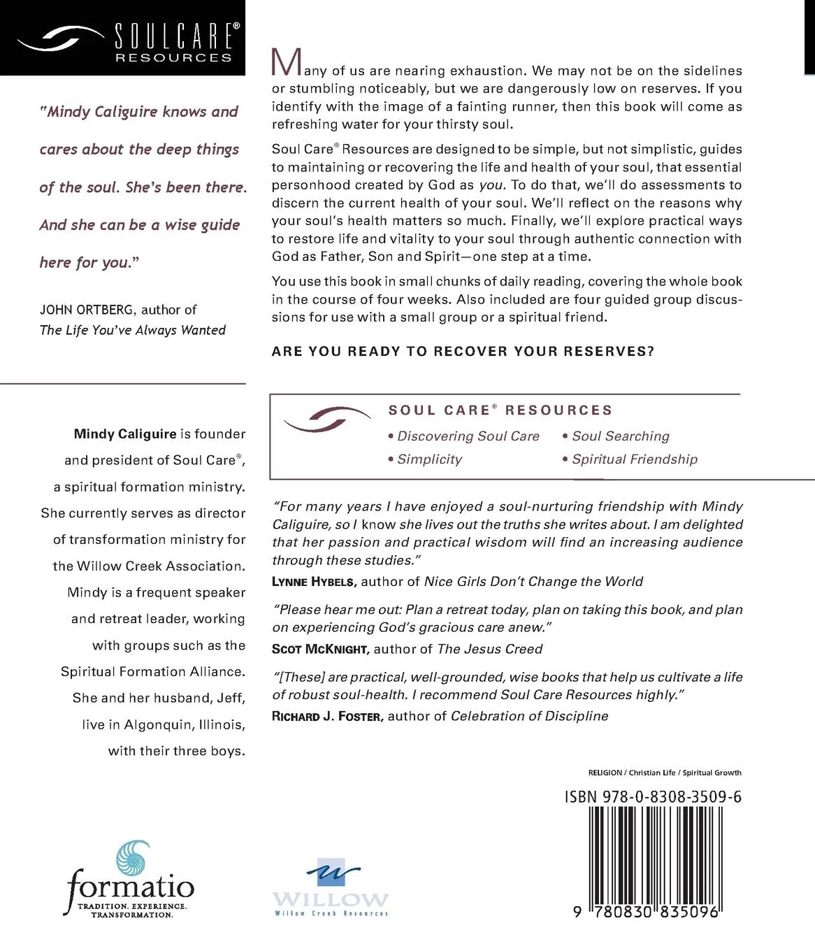 Rückseite: 9780830835096 | Discovering Soul Care | Mindy Caliguire | Taschenbuch | Englisch