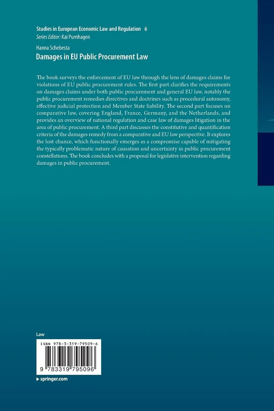 Rückseite: 9783319795096 | Damages in EU Public Procurement Law | Hanna Schebesta | Taschenbuch