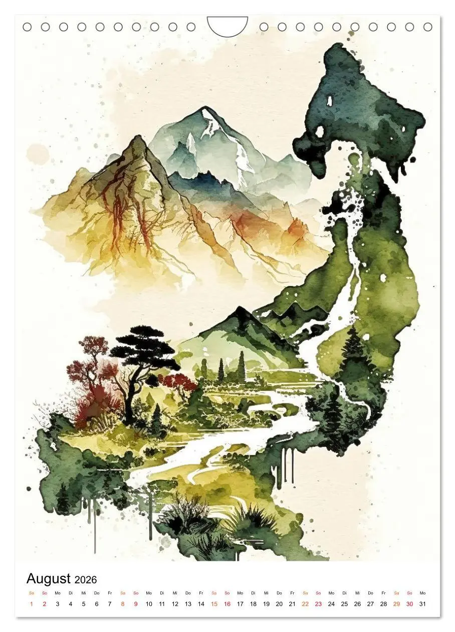 Bild: 9783516325096 | China - Aquarellmalerei (Wandkalender 2026 DIN A4 hoch), CALVENDO...