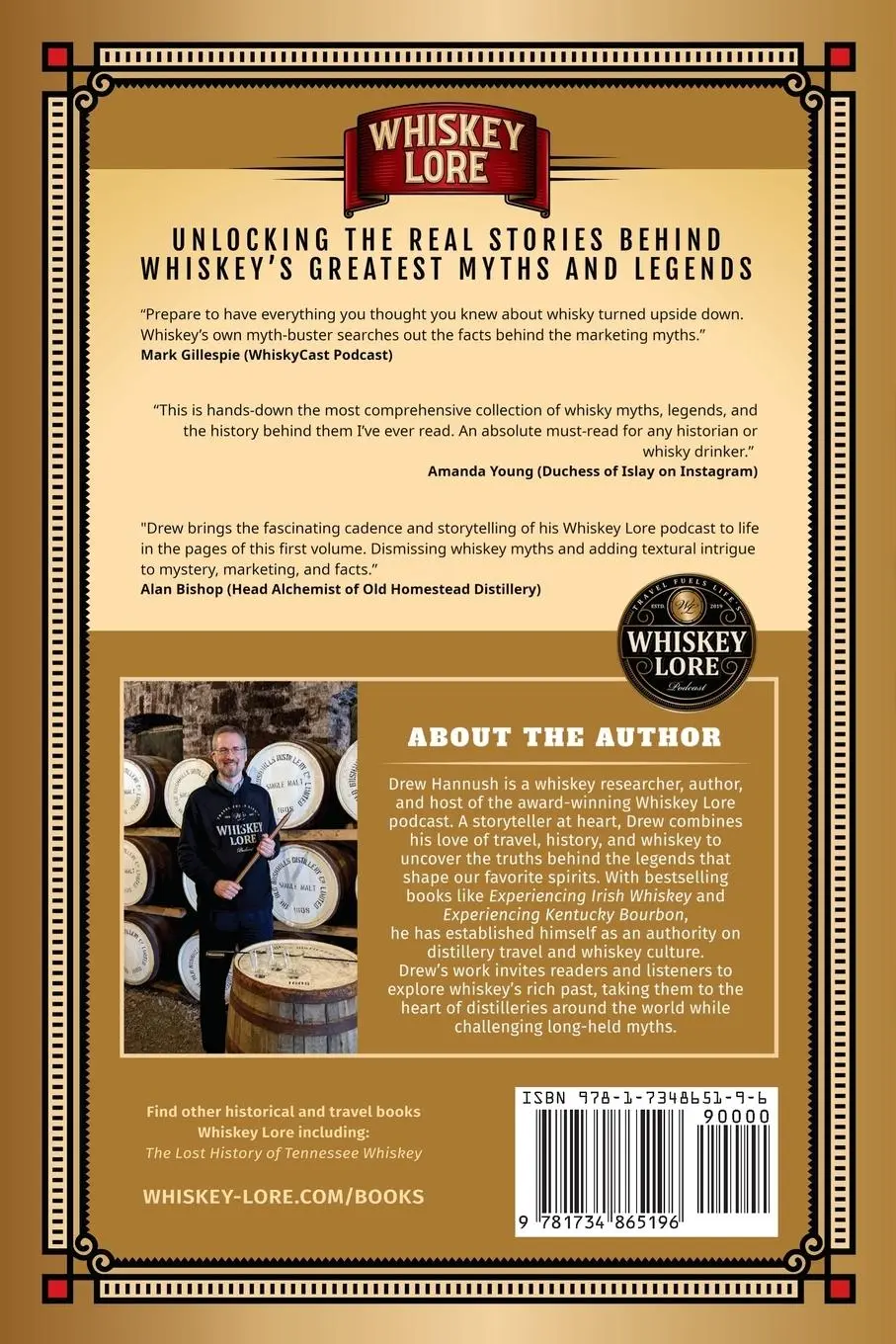 Rückseite: 9781734865196 | Whiskey Lore | Drew Hannush | Taschenbuch | Englisch | 2025