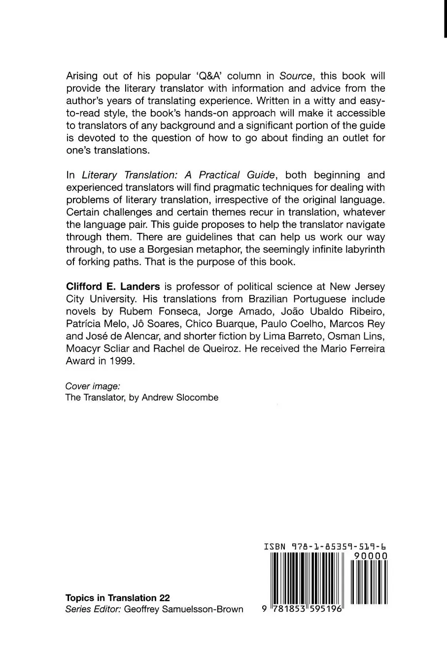 Rückseite: 9781853595196 | Literary Translation | A Practical Guide | Clifford E. Landers | Buch