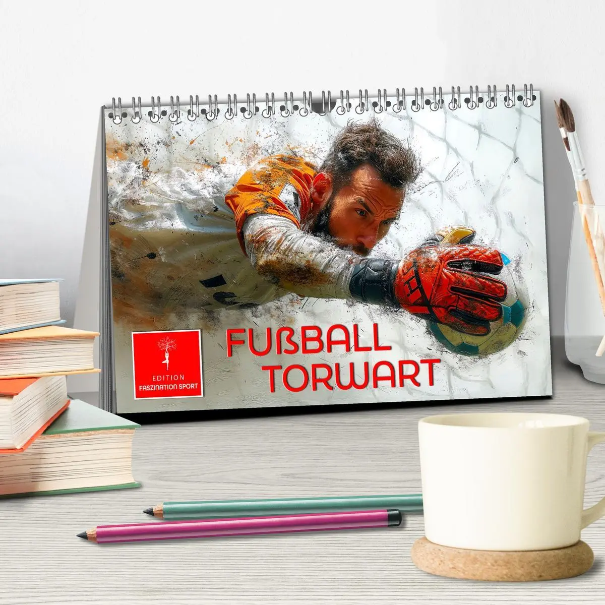 Bild: 9783457465196 | Fußball Torwart (Tischkalender 2026 DIN A5 quer), CALVENDO...