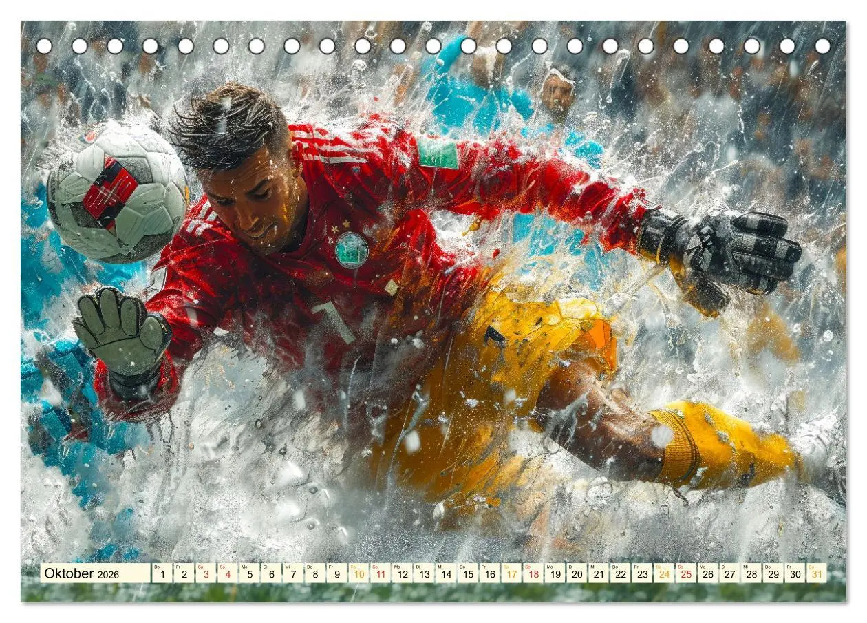 Bild: 9783457465196 | Fußball Torwart (Tischkalender 2026 DIN A5 quer), CALVENDO...