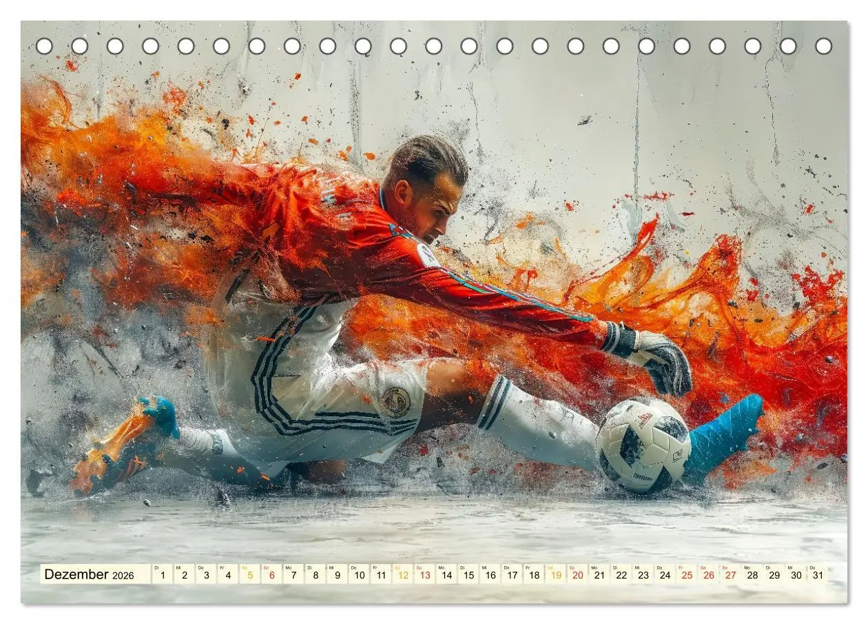 Bild: 9783457465196 | Fußball Torwart (Tischkalender 2026 DIN A5 quer), CALVENDO...