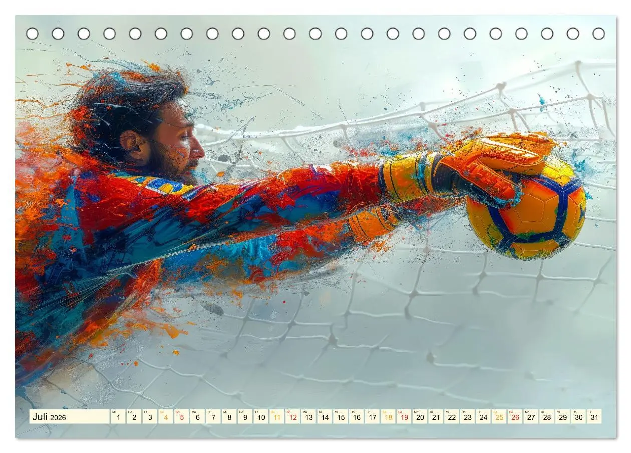 Bild: 9783457465196 | Fußball Torwart (Tischkalender 2026 DIN A5 quer), CALVENDO...