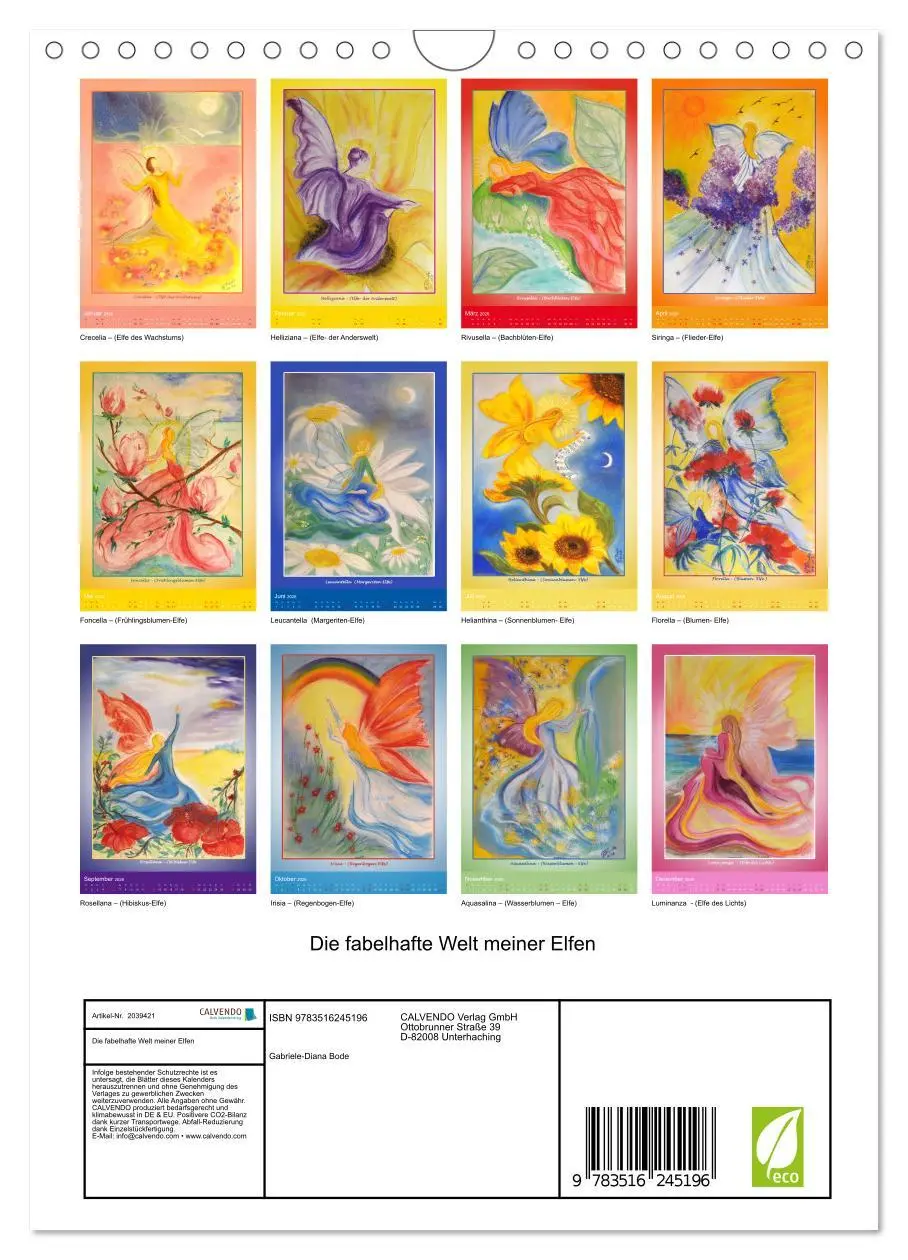 Bild: 9783516245196 | Die fabelhafte Welt meiner Elfen (Wandkalender 2026 DIN A4 hoch),...