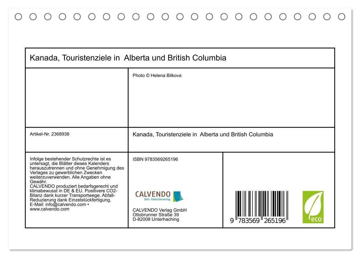 Bild: 9783569265196 | Kanada, Touristenziele in Alberta und British Columbia...