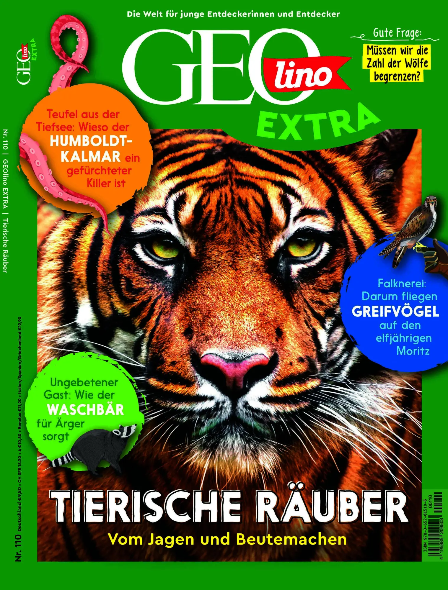 Cover: 9783652015196 | GEOlino extra 110/2025 - Tierische Räuber | Juliane van Treeck | 76 S.