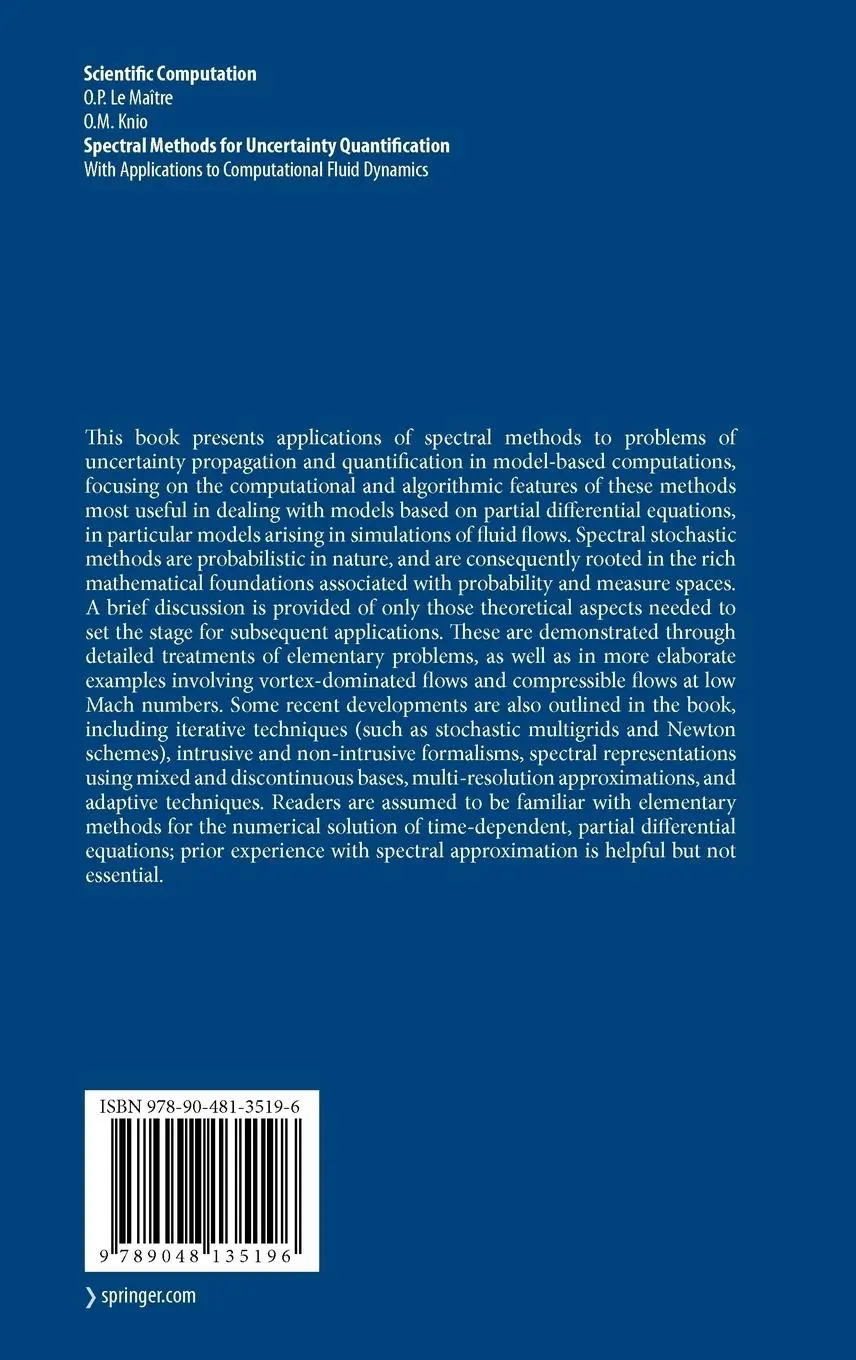Rückseite: 9789048135196 | Spectral Methods for Uncertainty Quantification | Omar M Knio (u. a.)