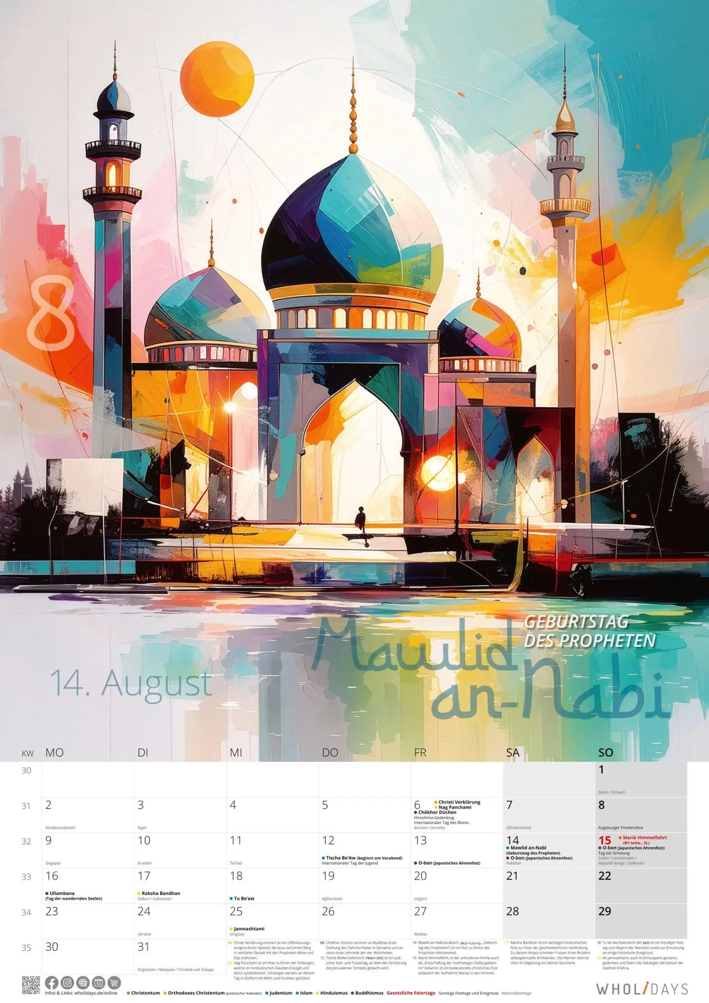 Bild: 4069095015296 | wholidays Kalender 2027 | Neumann Verlage GmbH &amp; Co KG | Kalender