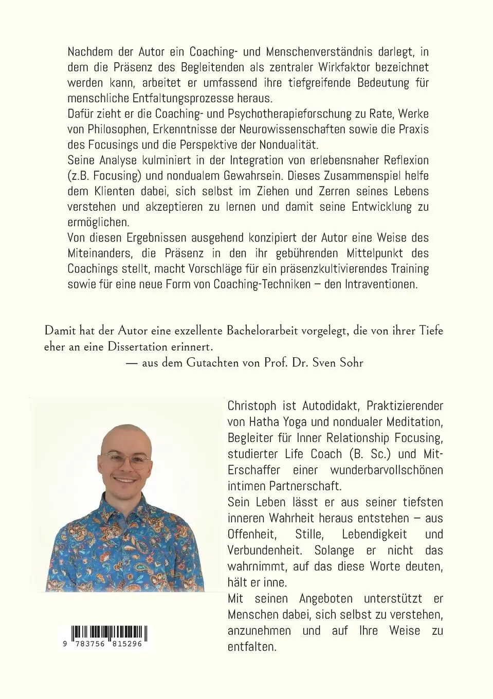 Rückseite: 9783756815296 | Präsenzbasiertes Coaching | Christoph J. Koerber | Taschenbuch | 2022