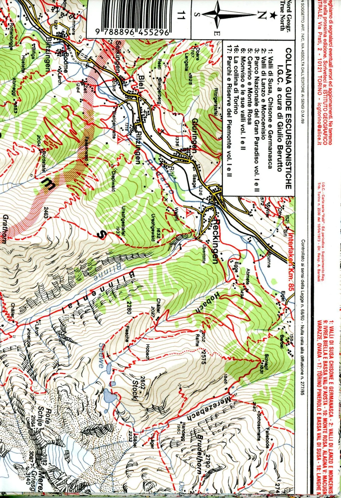 Bild: 9788896455296 | IGC Italien 1 : 50 000 Wanderkarte 11 Domodossola | (Land-)Karte