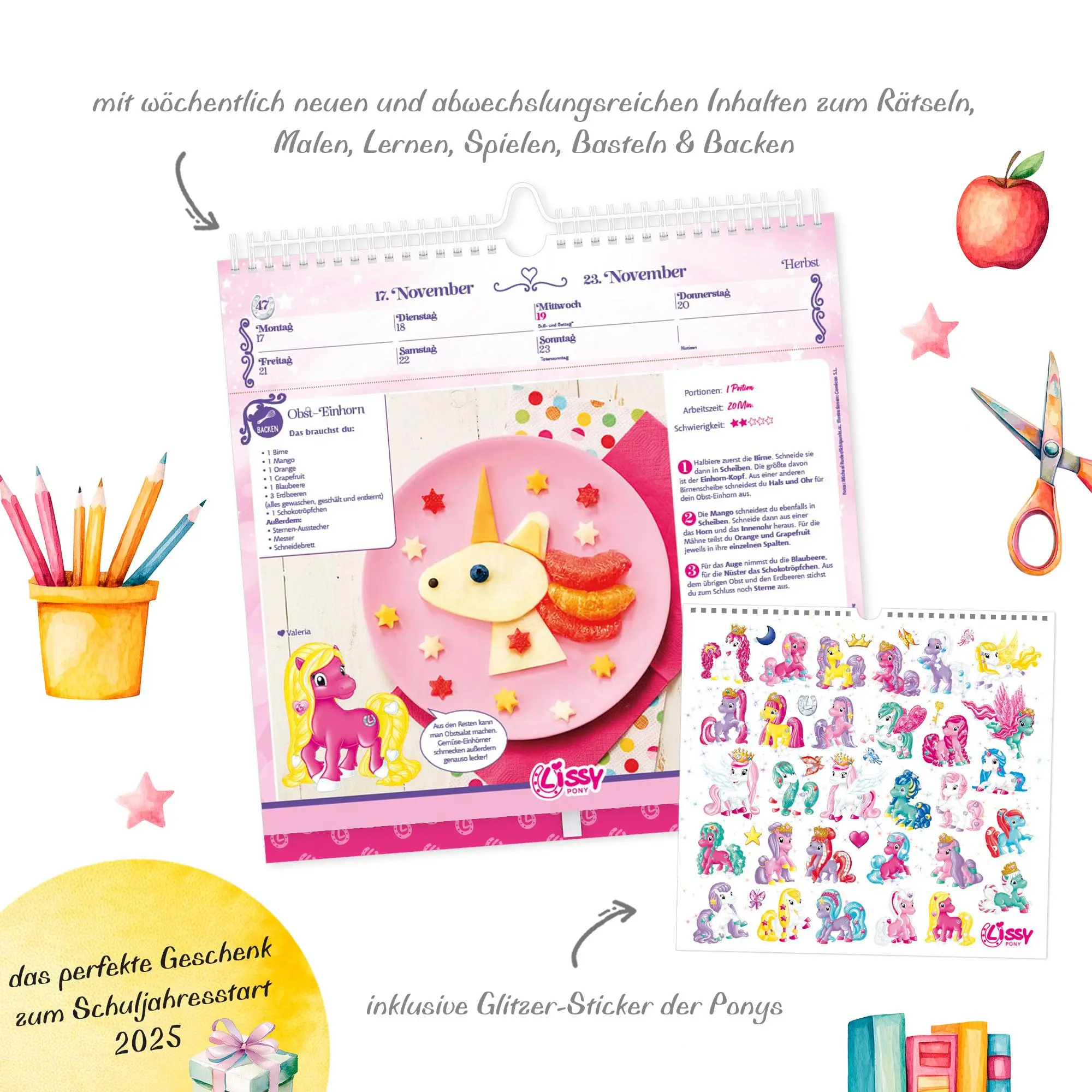 Bild: 4069095005396 | Mein traumhafter Lissy Pony Kalender - mit 53 Blättern zum basteln,...