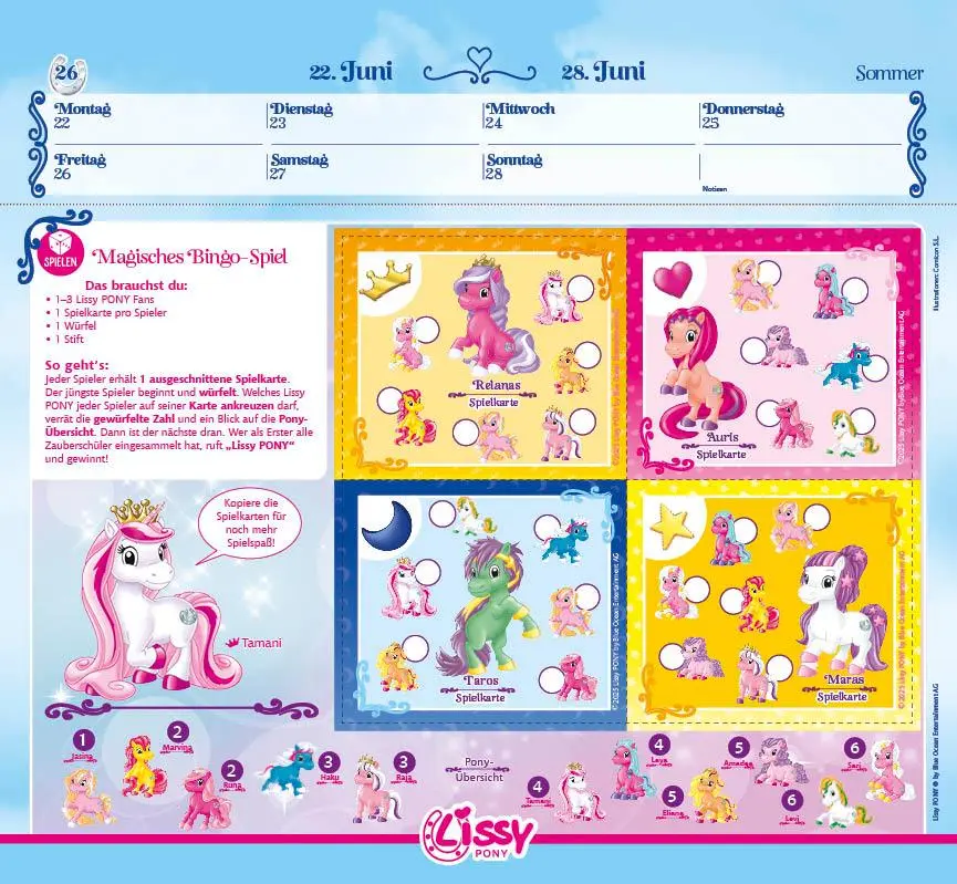 Bild: 4069095005396 | Mein traumhafter Lissy Pony Kalender - mit 53 Blättern zum basteln,...