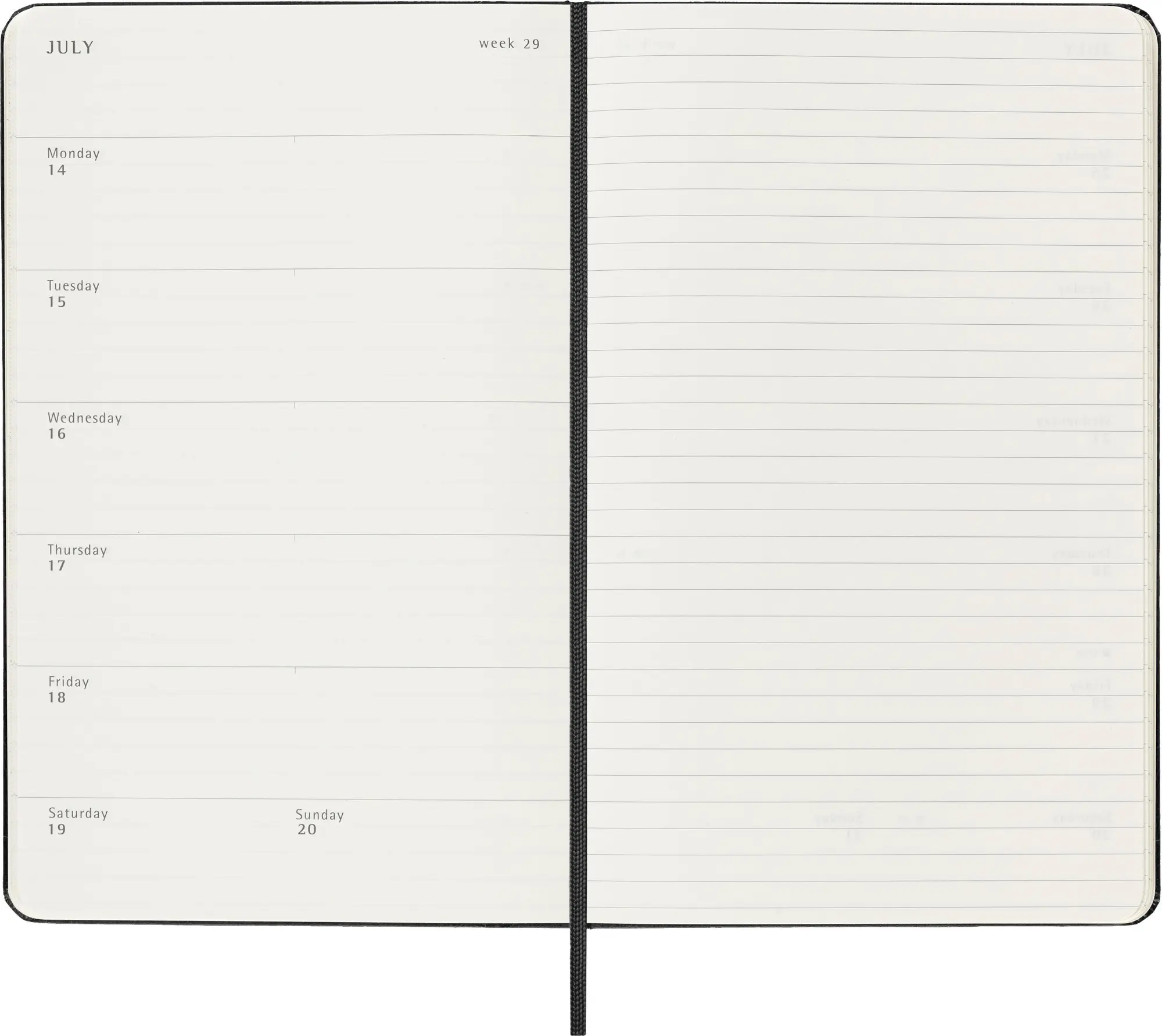 Bild: 8056999275396 | Moleskine 18 Monate Wochen Notizkalender 2025/2026, L/A5, 1 Wo = 1...
