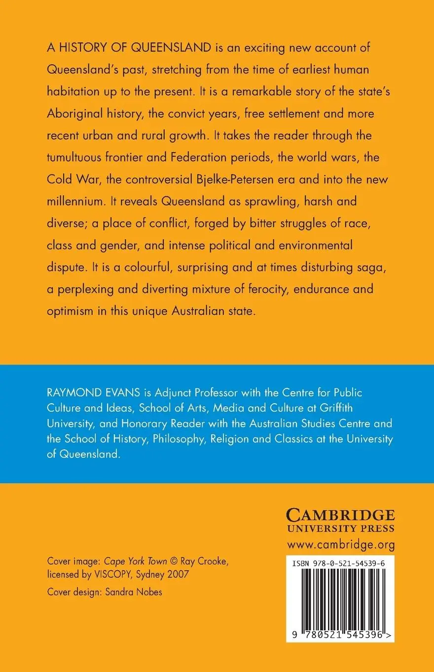 Rückseite: 9780521545396 | A History of Queensland | Raymond Evans | Taschenbuch | Englisch
