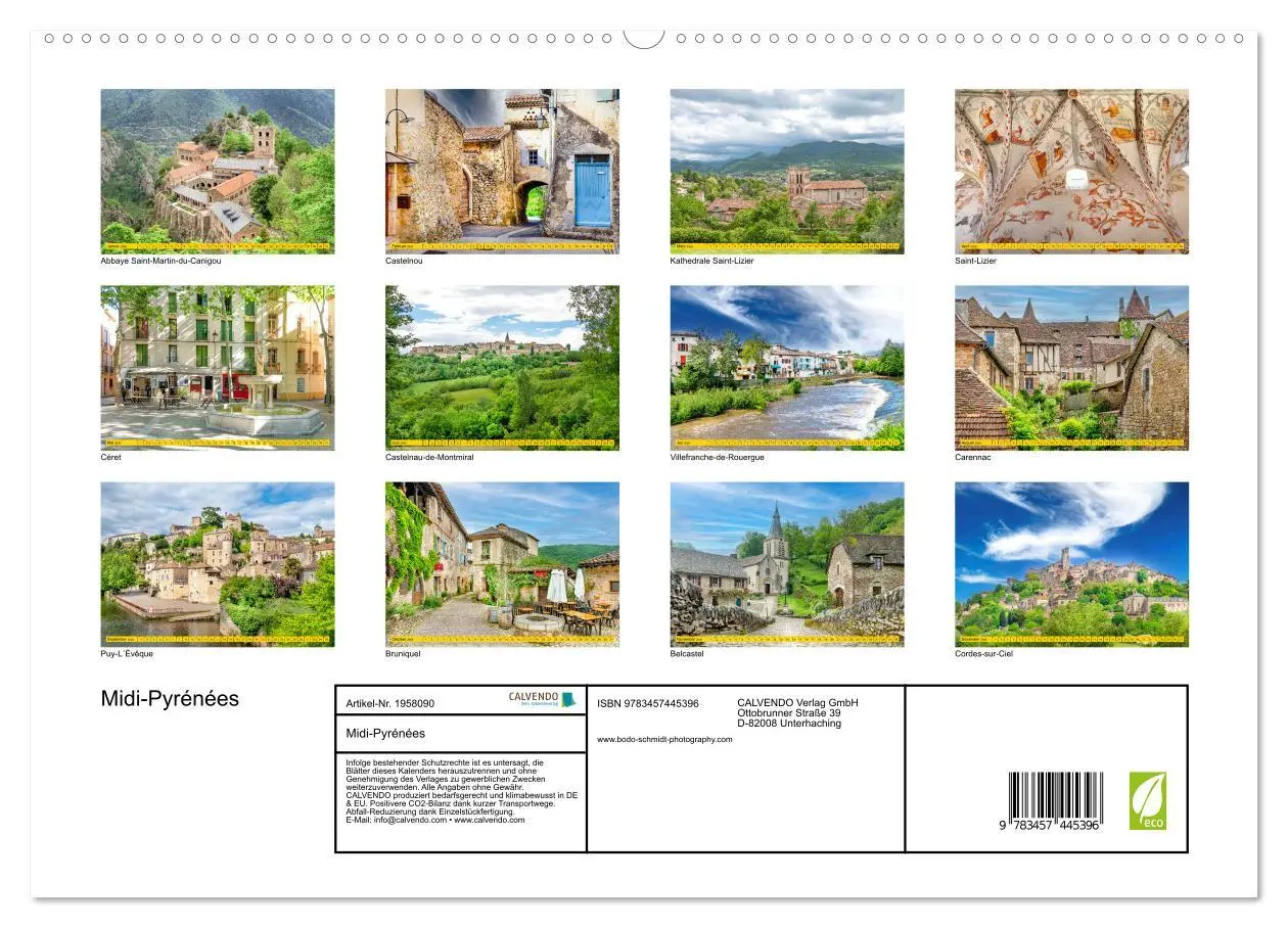 Bild: 9783457445396 | Midi-Pyrénées (hochwertiger Premium Wandkalender 2026 DIN A2 quer),...