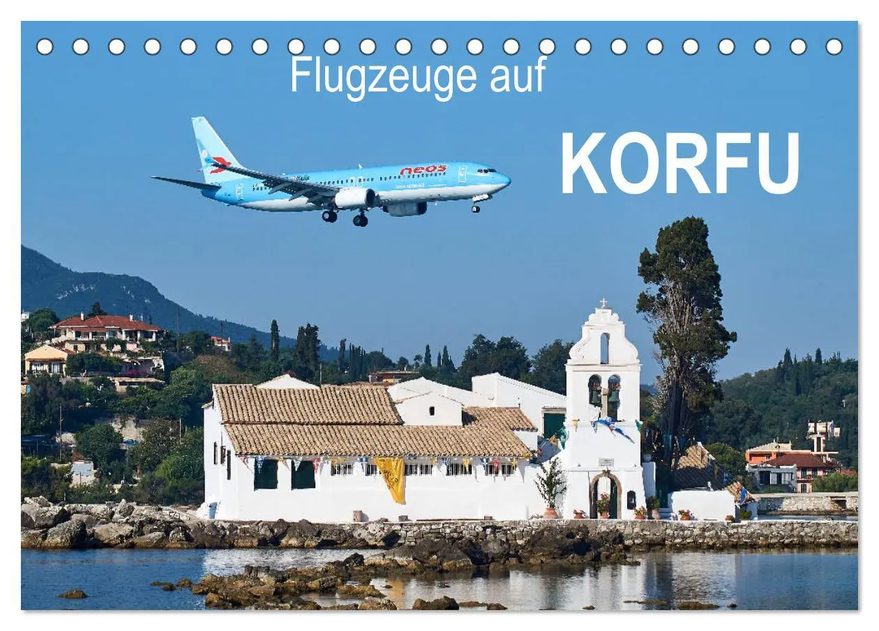 Cover: 9783457685396 | Flugzeuge auf Korfu (Tischkalender 2026 DIN A5 quer), CALVENDO...