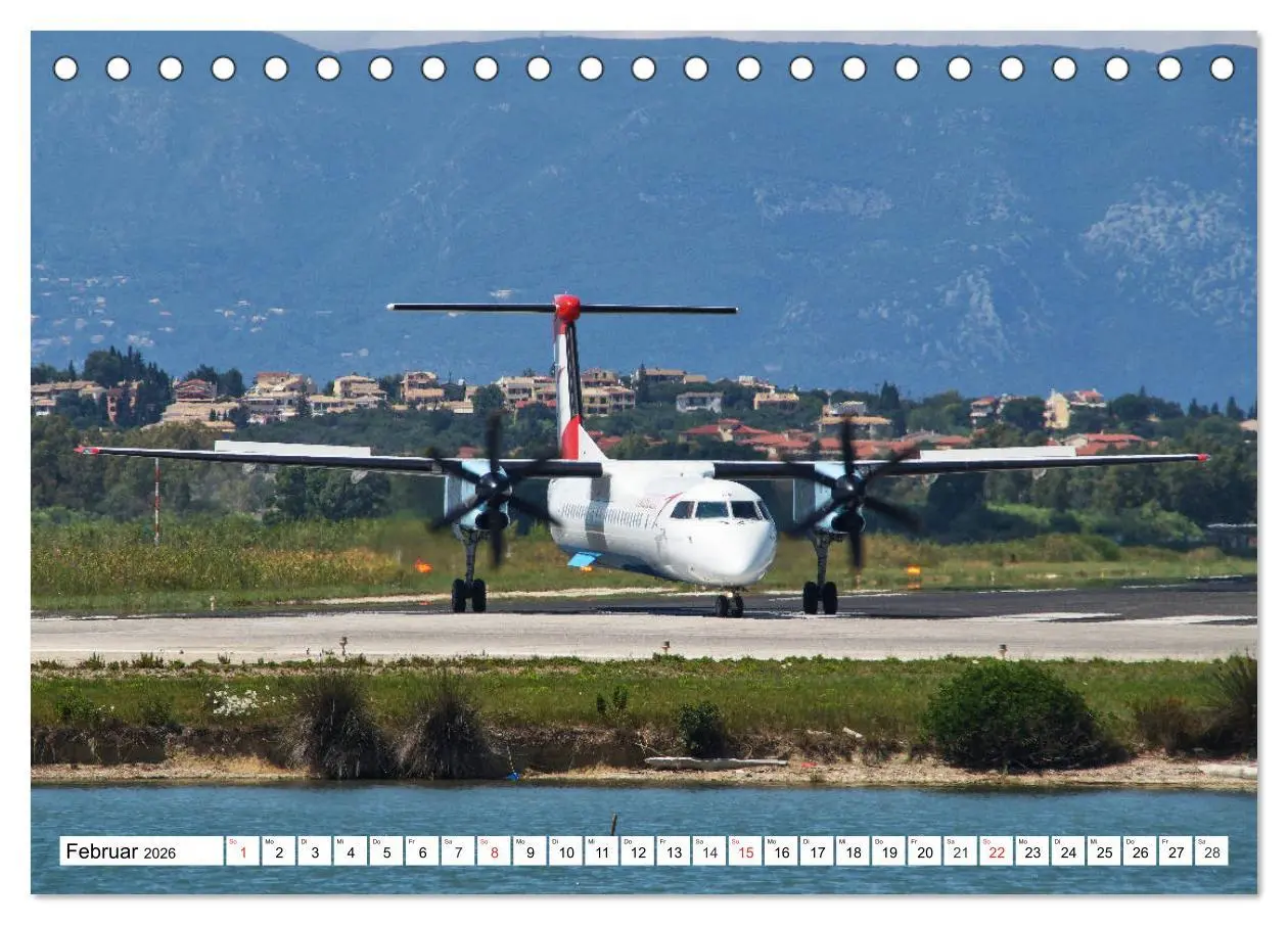 Bild: 9783457685396 | Flugzeuge auf Korfu (Tischkalender 2026 DIN A5 quer), CALVENDO...