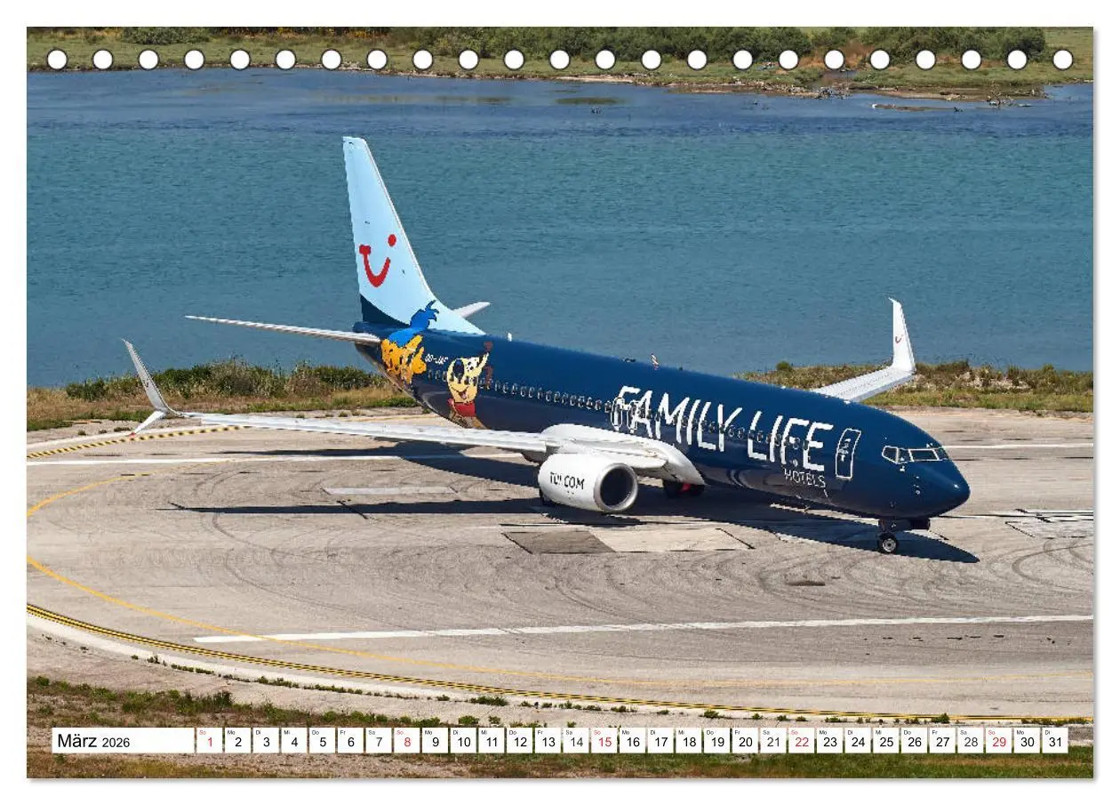 Bild: 9783457685396 | Flugzeuge auf Korfu (Tischkalender 2026 DIN A5 quer), CALVENDO...