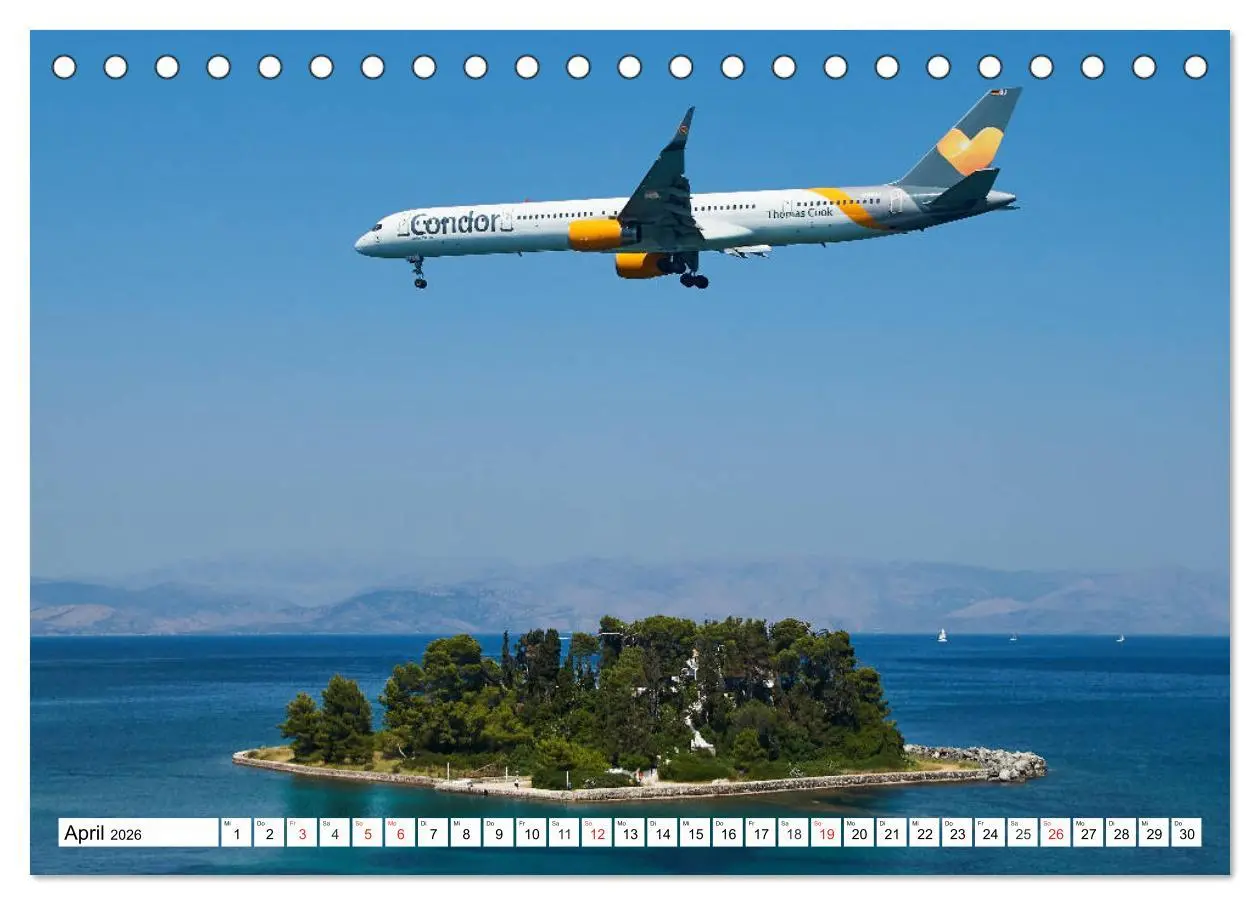Bild: 9783457685396 | Flugzeuge auf Korfu (Tischkalender 2026 DIN A5 quer), CALVENDO...