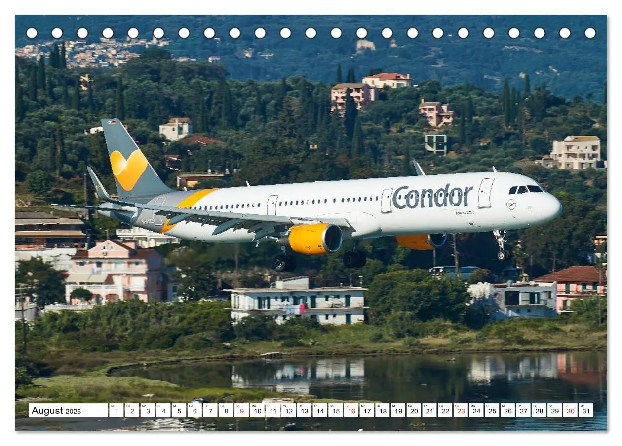 Bild: 9783457685396 | Flugzeuge auf Korfu (Tischkalender 2026 DIN A5 quer), CALVENDO...