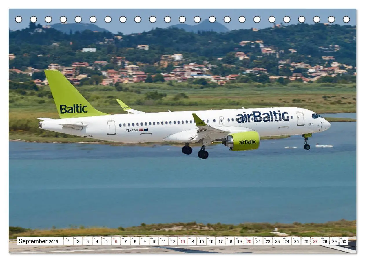 Bild: 9783457685396 | Flugzeuge auf Korfu (Tischkalender 2026 DIN A5 quer), CALVENDO...
