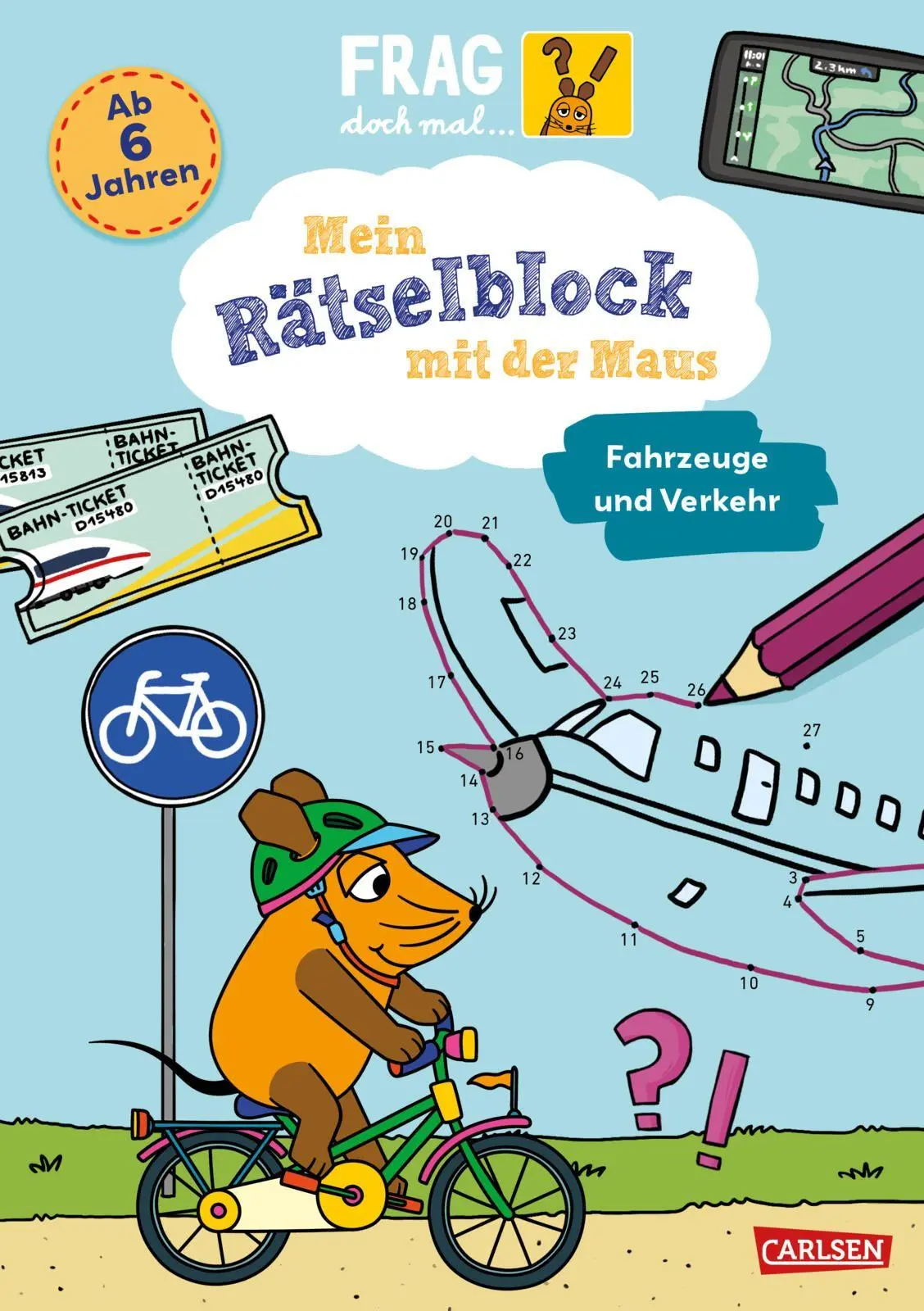 Cover: 9783551255396 | Frag doch mal ... die Maus: Mein Rätselblock mit der Maus -...