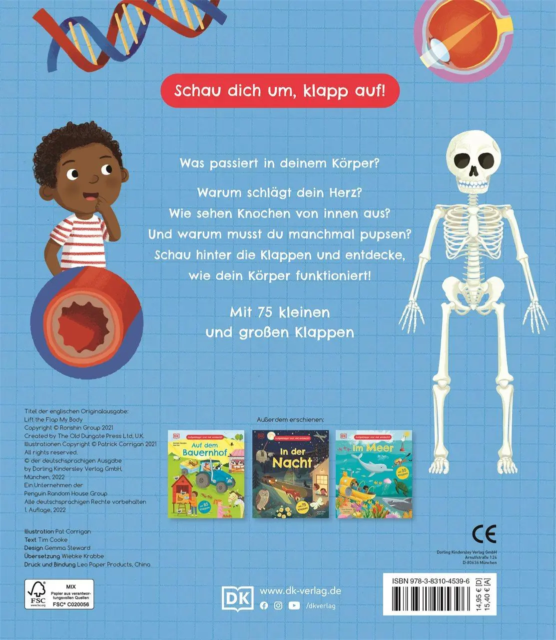 Rückseite: 9783831045396 | Aufgeklappt und viel entdeckt! Unser Körper | Tim Cooke | Buch | 14 S.