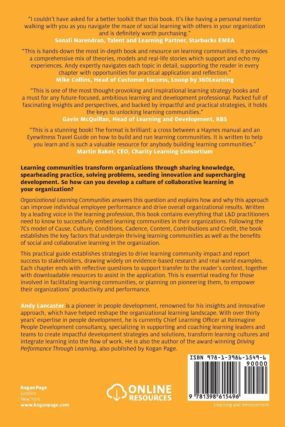 Rückseite: 9781398615496 | Organizational Learning Communities | Andy Lancaster | Taschenbuch
