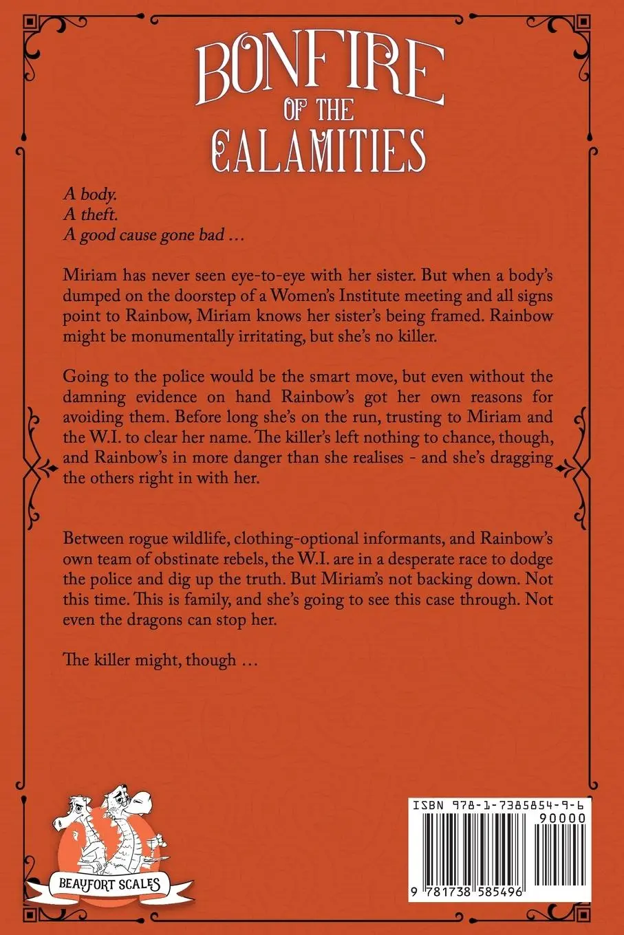 Rückseite: 9781738585496 | Bonfire of the Calamities - a Cozy Mystery (with Dragons) | Watt
