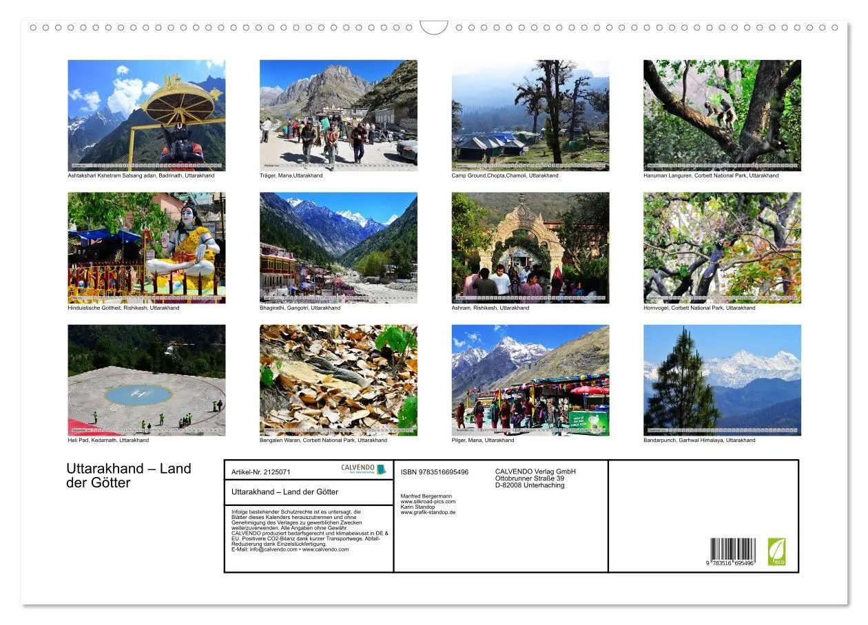 Bild: 9783516695496 | Uttarakhand - Land der Götter (Wandkalender 2026 DIN A2 quer),...
